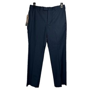 New $72 Savane Premium Flex Pants Men's 32x30 Navy No‎ Iron Stretch Performance